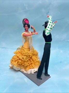 Marin Chiclana Dolls Spanish Flamingo Flamenco Dancers 1960s Made In Spain